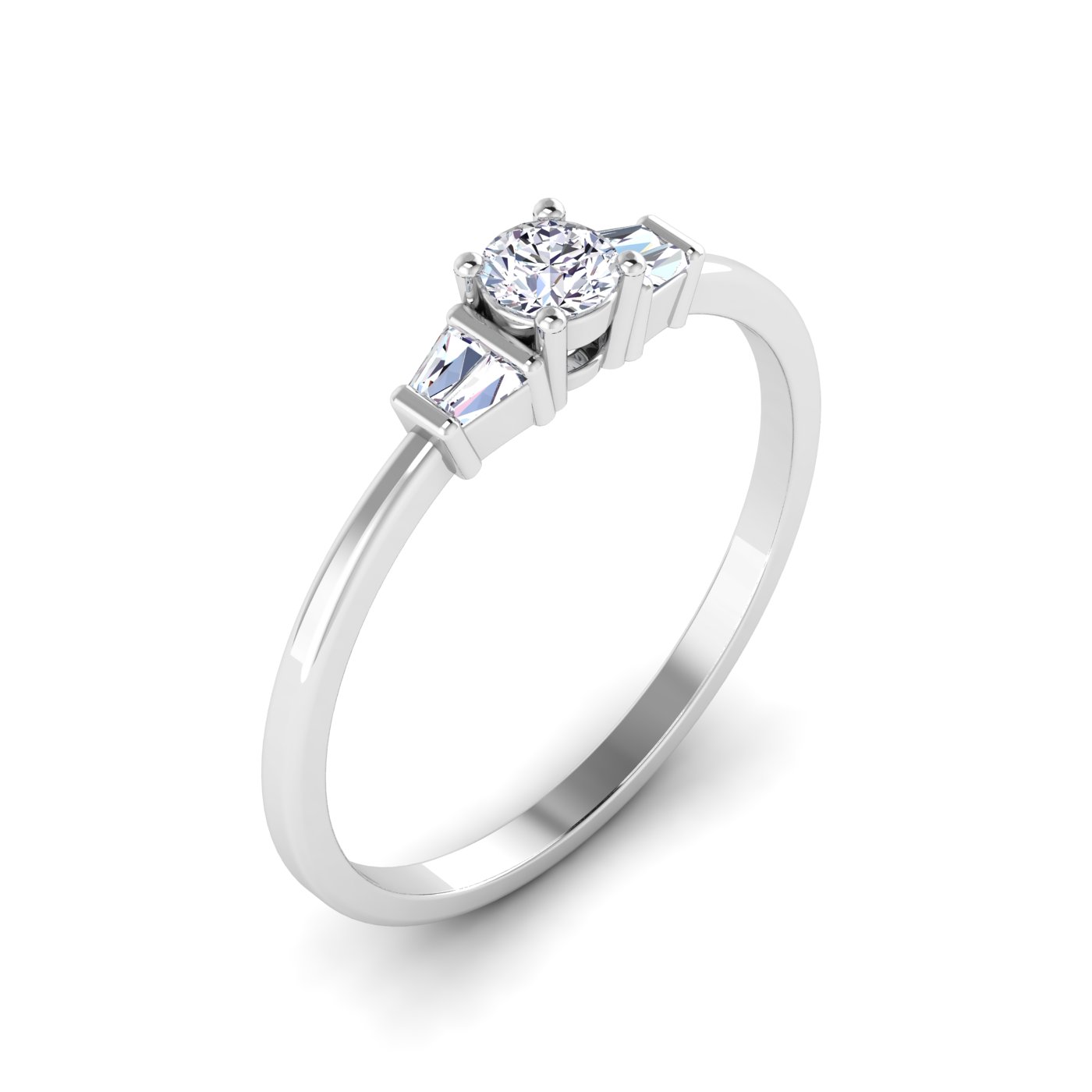 Eternal Sparkle: Round Cut with Diamond Accents