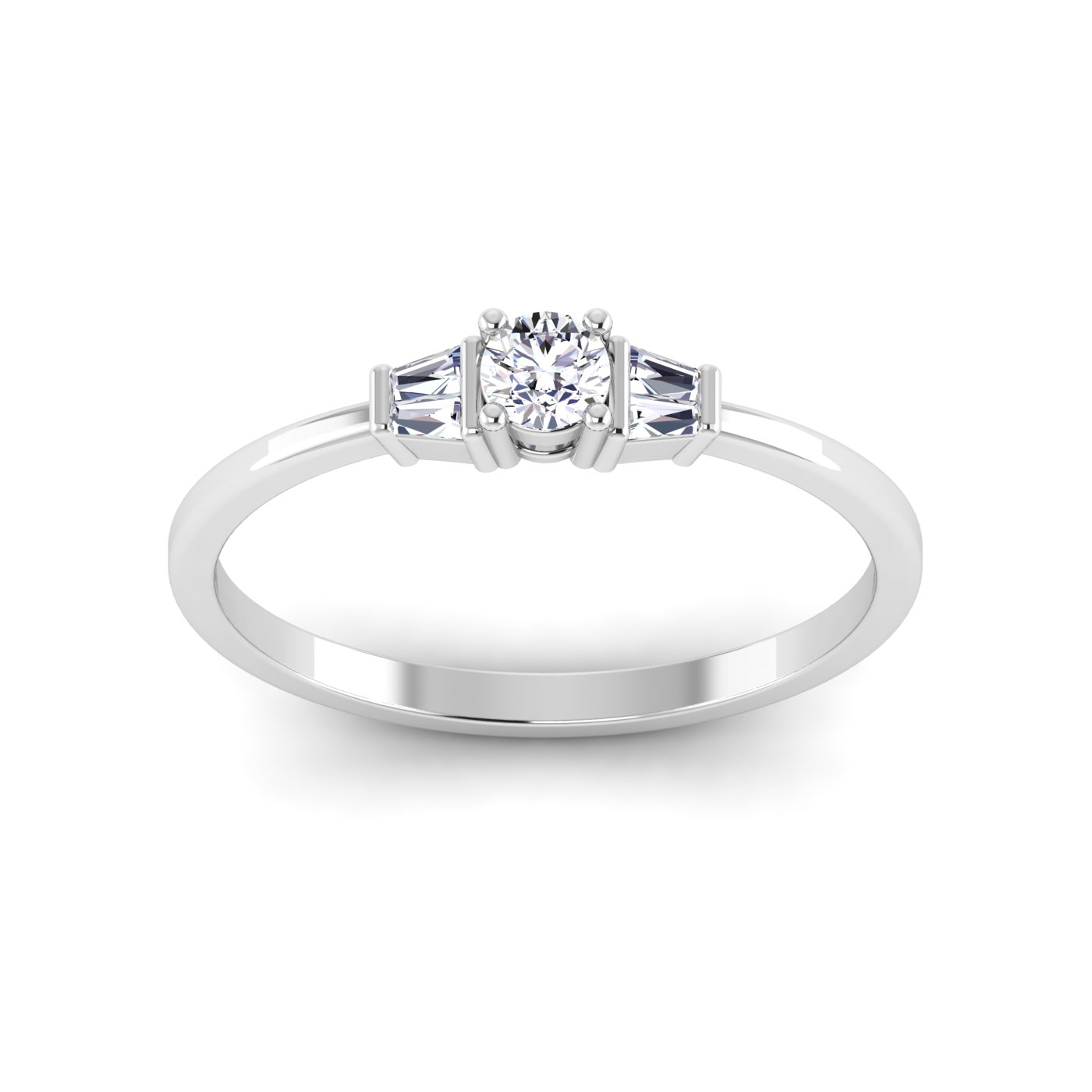 Eternal Sparkle: Round Cut with Diamond Accents - Image 4