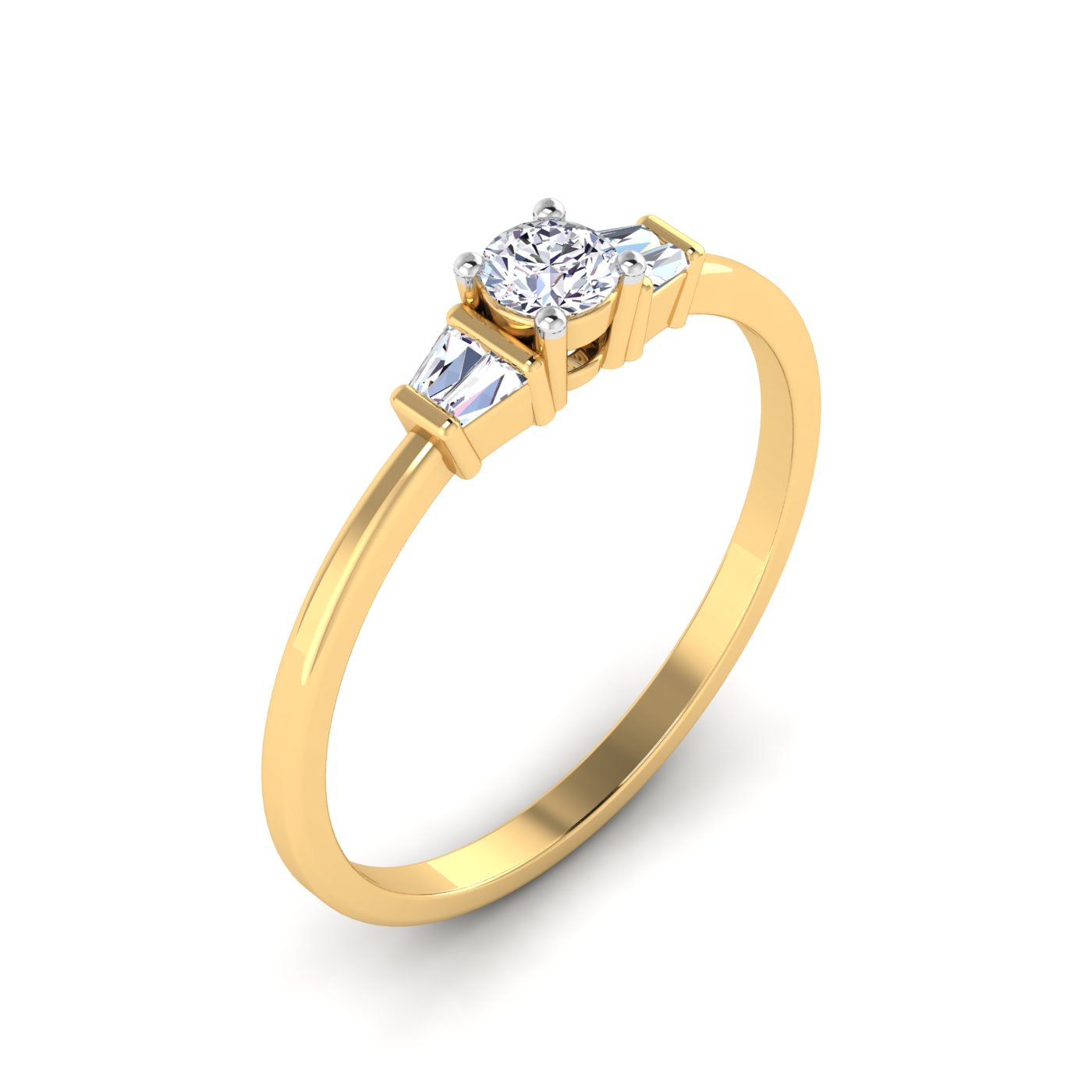 Eternal Sparkle: Round Cut with Diamond Accents - Image 2