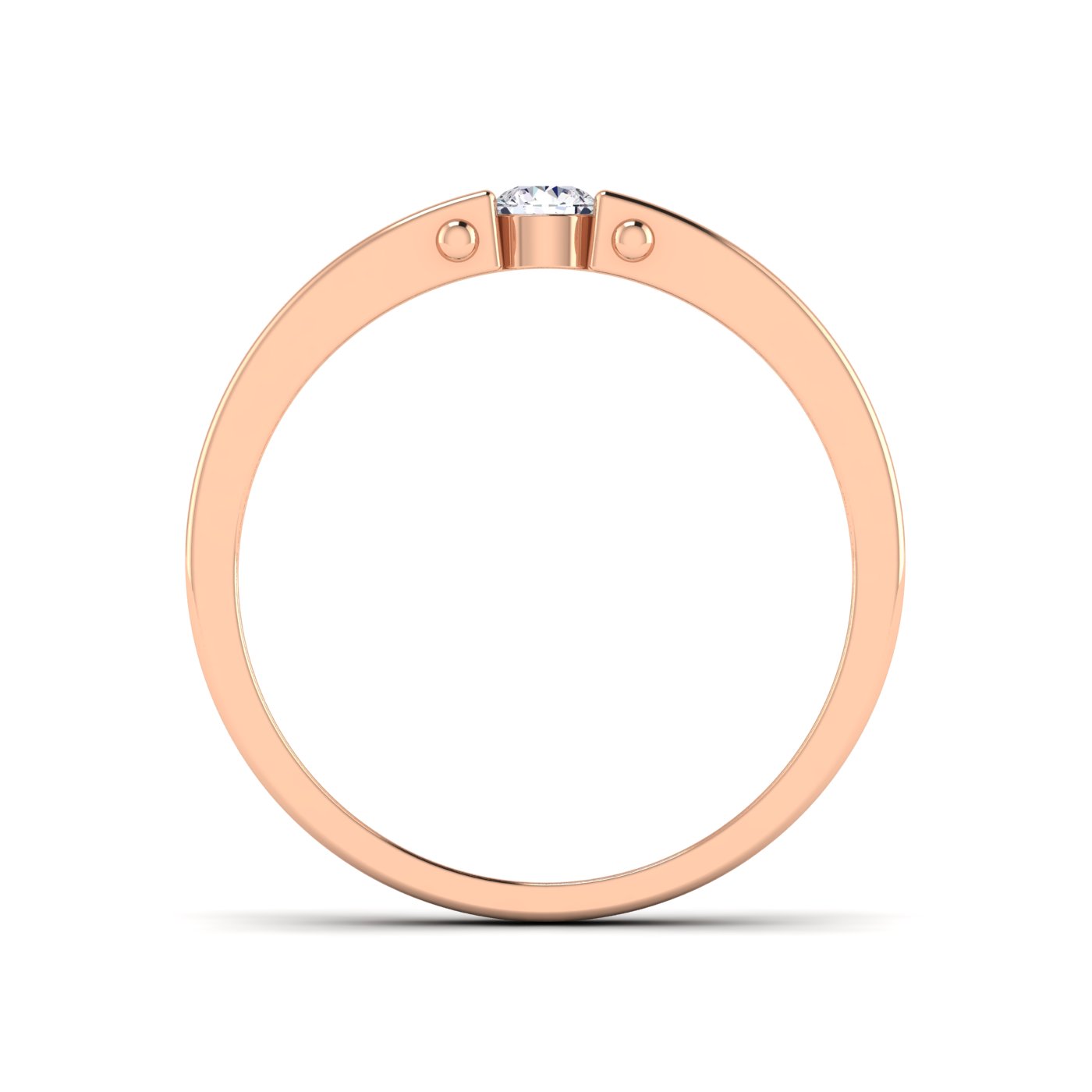 Simplicity in Love: Single Diamond Wedding Band - Image 5