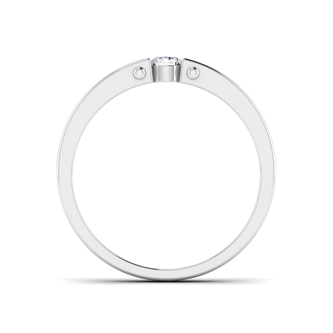 Simplicity in Love: Single Diamond Wedding Band - Image 4