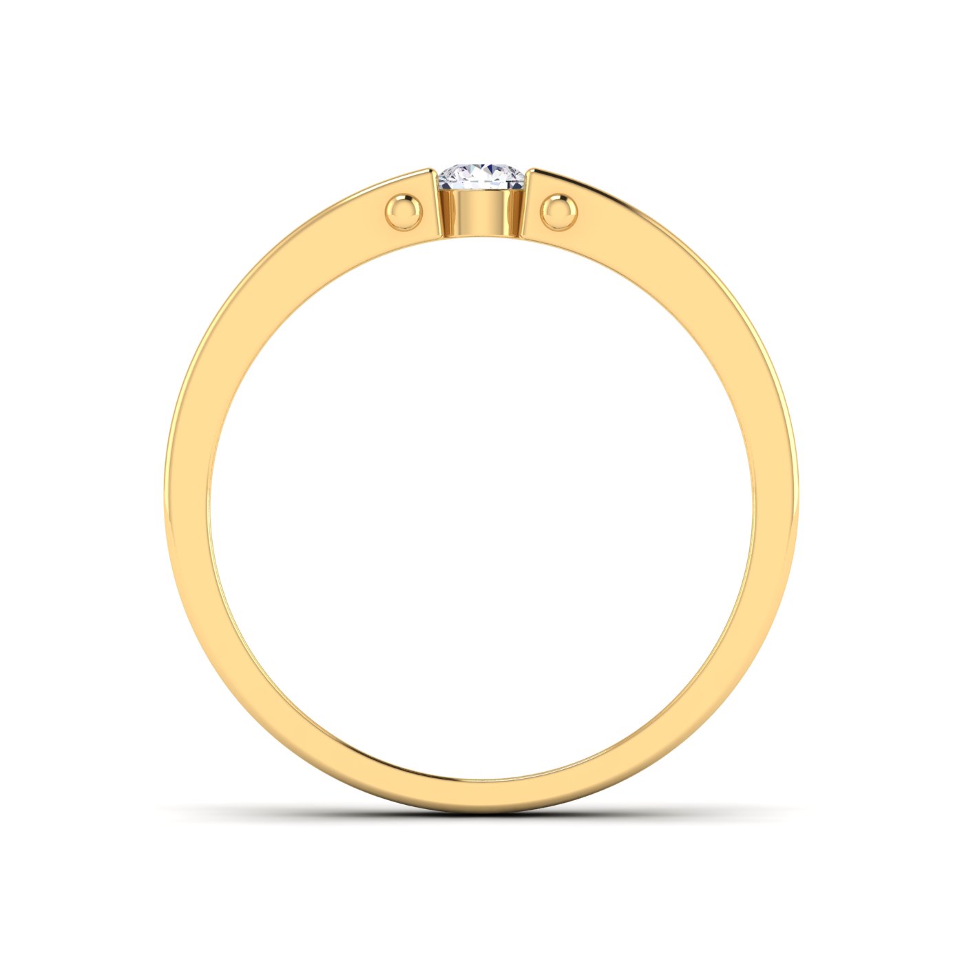 Simplicity in Love: Single Diamond Wedding Band - Image 6
