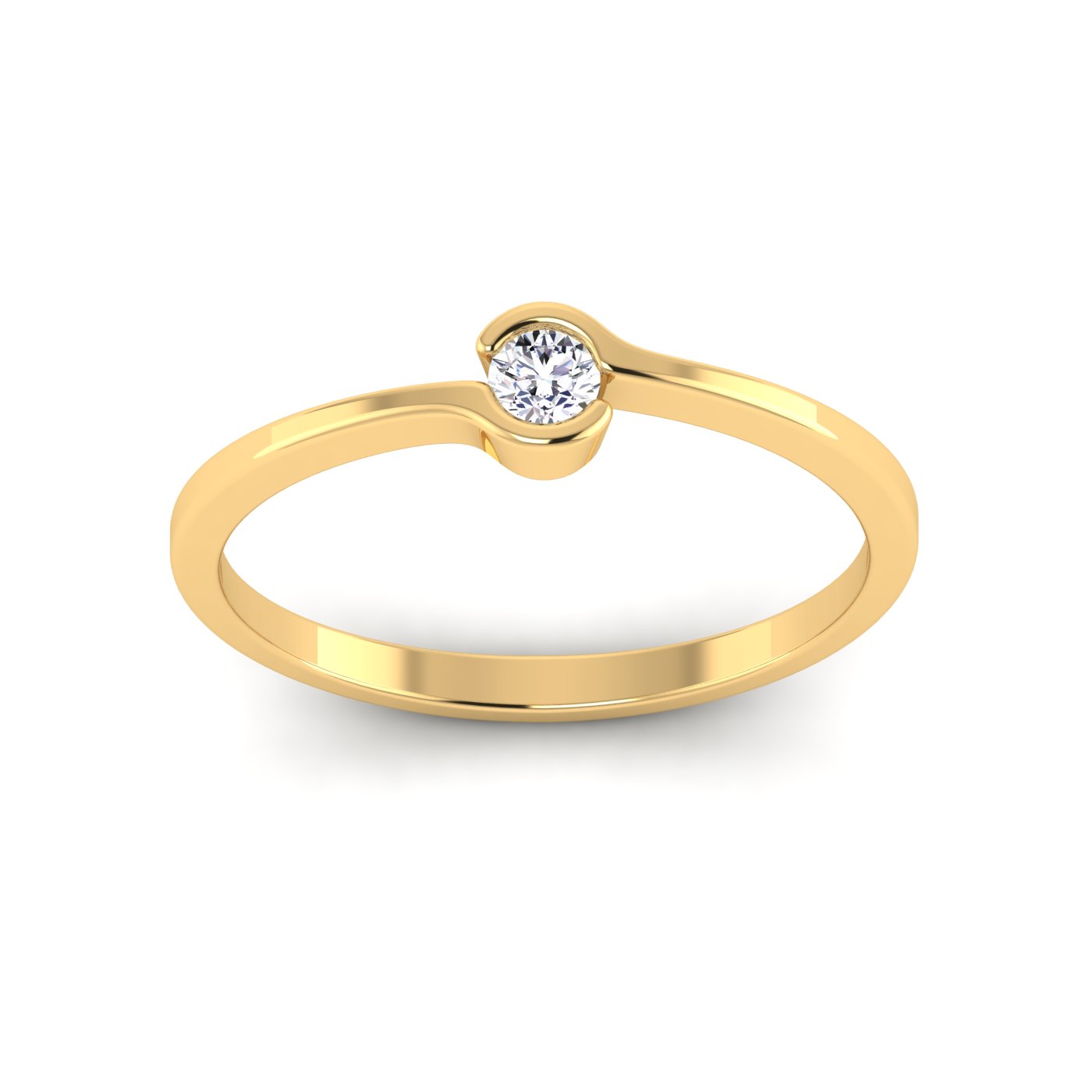 Eternal Embrace: Crossover Solitaire Ring - Image 6