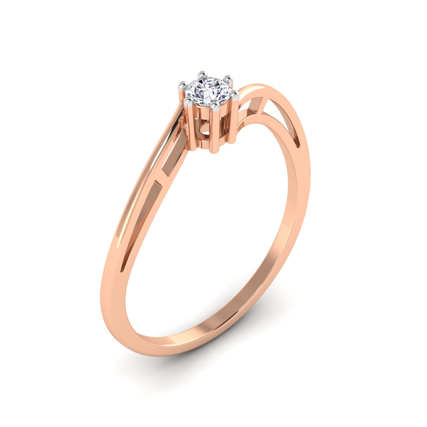 Solitary Glow: Diamond Solitaire Ring - Image 3