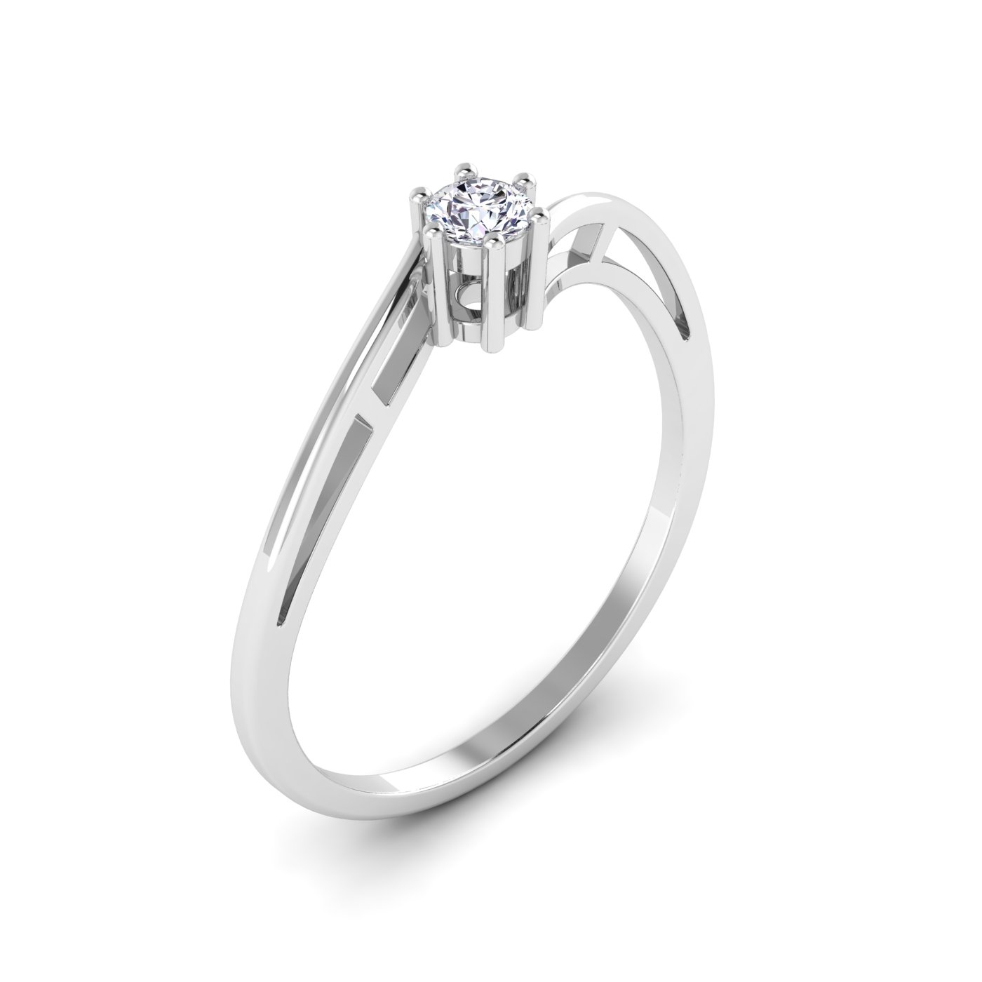 Solitary Glow: Diamond Solitaire Ring