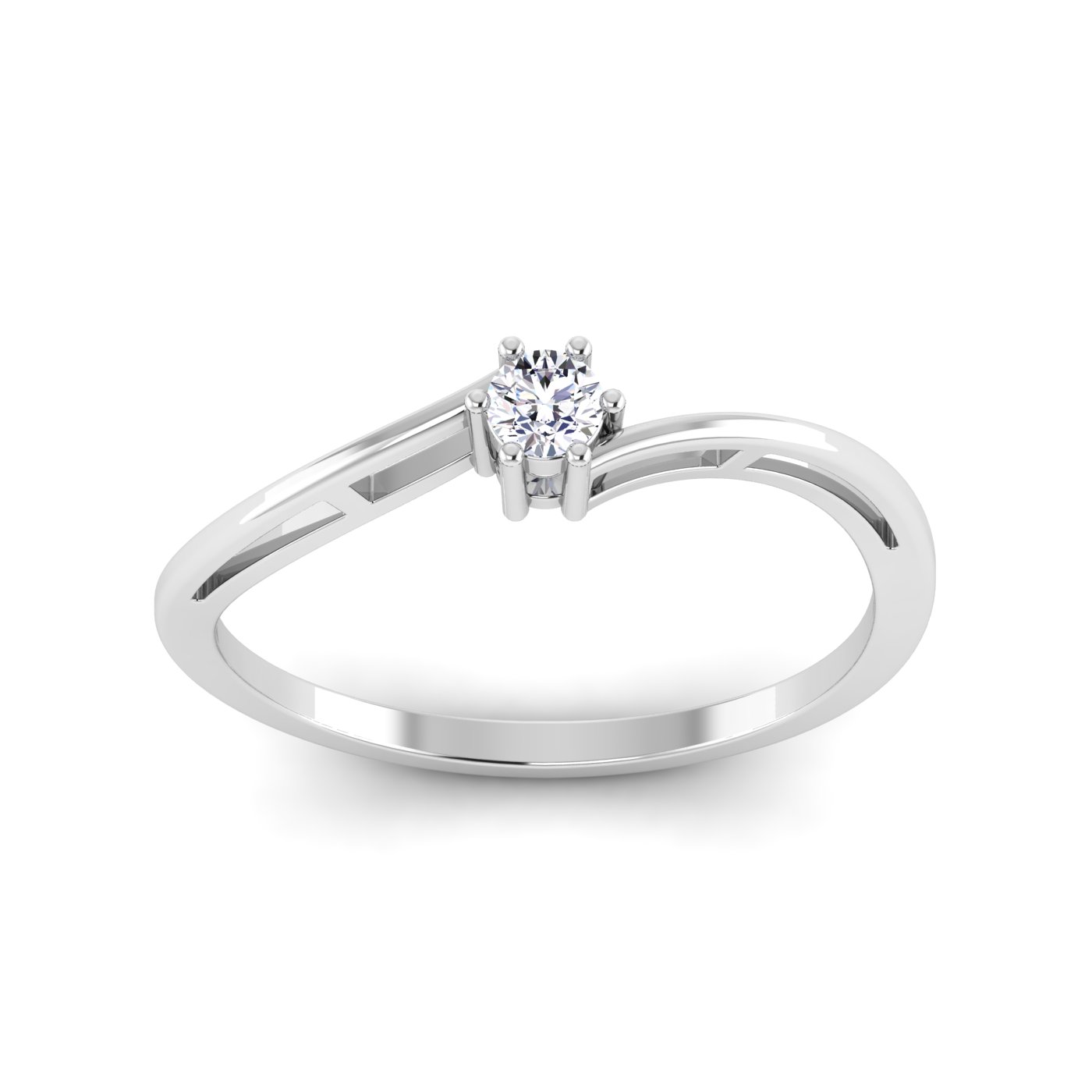 Solitary Glow: Diamond Solitaire Ring - Image 4
