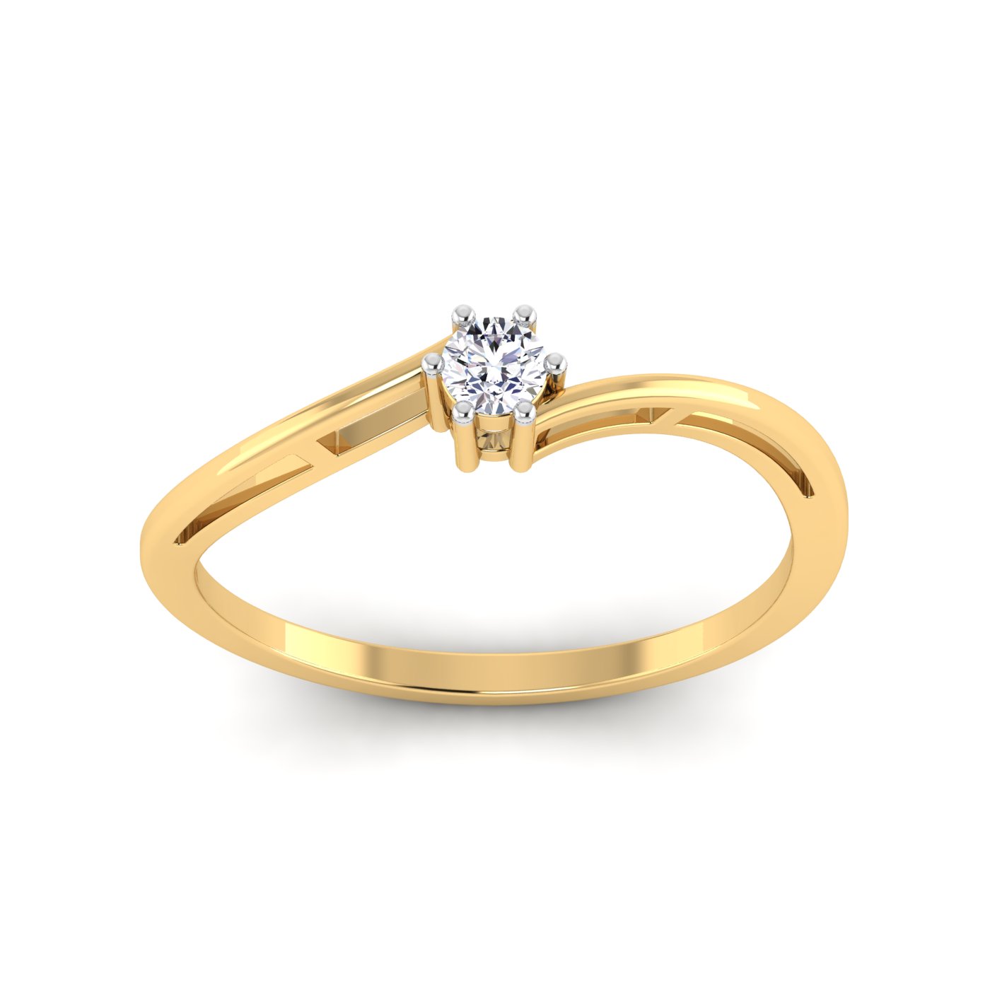Solitary Glow: Diamond Solitaire Ring - Image 6