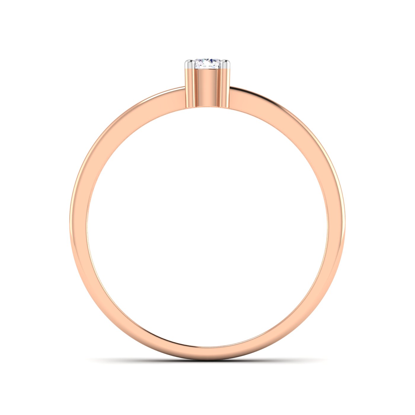 Classic Sparkle: Single Diamond Engagement Ring - Image 5