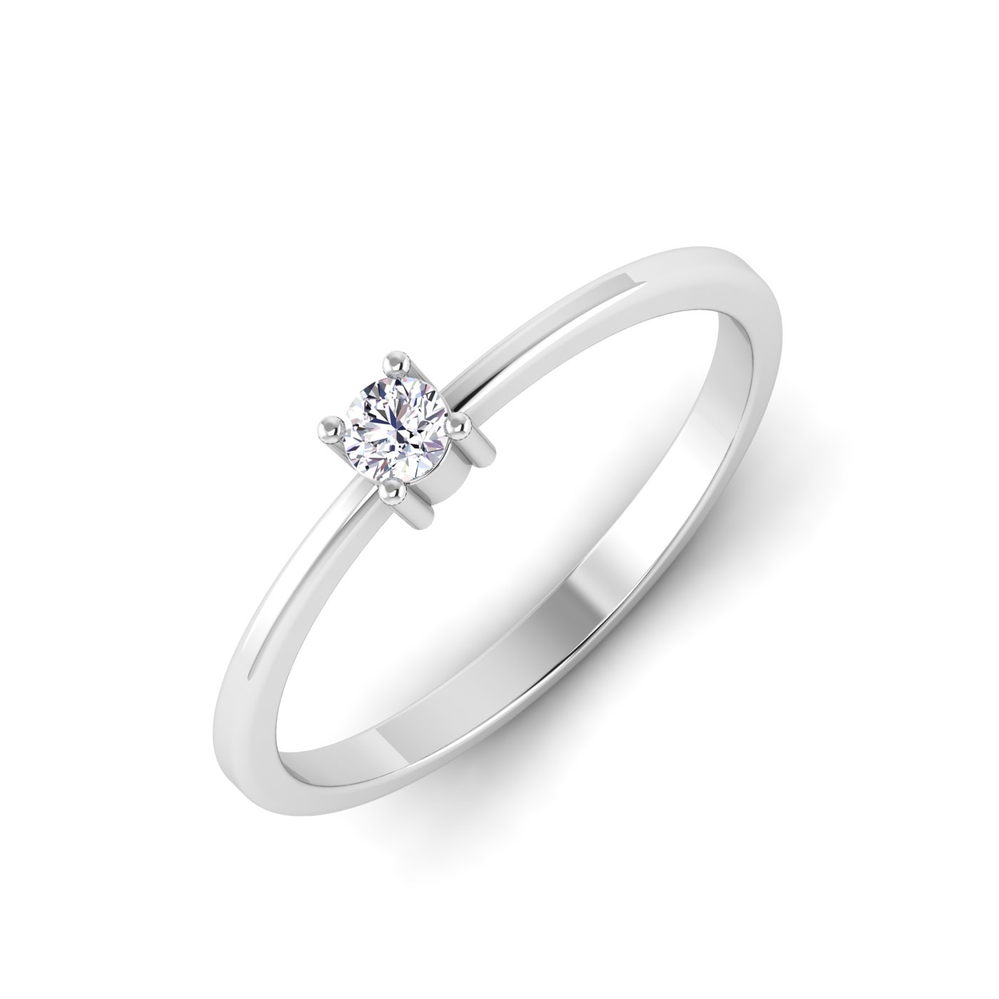Classic Sparkle: Single Diamond Engagement Ring