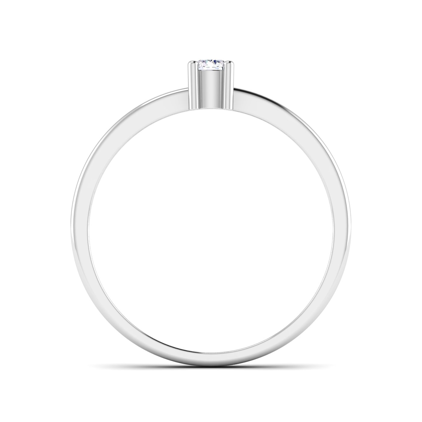 Classic Sparkle: Single Diamond Engagement Ring - Image 4