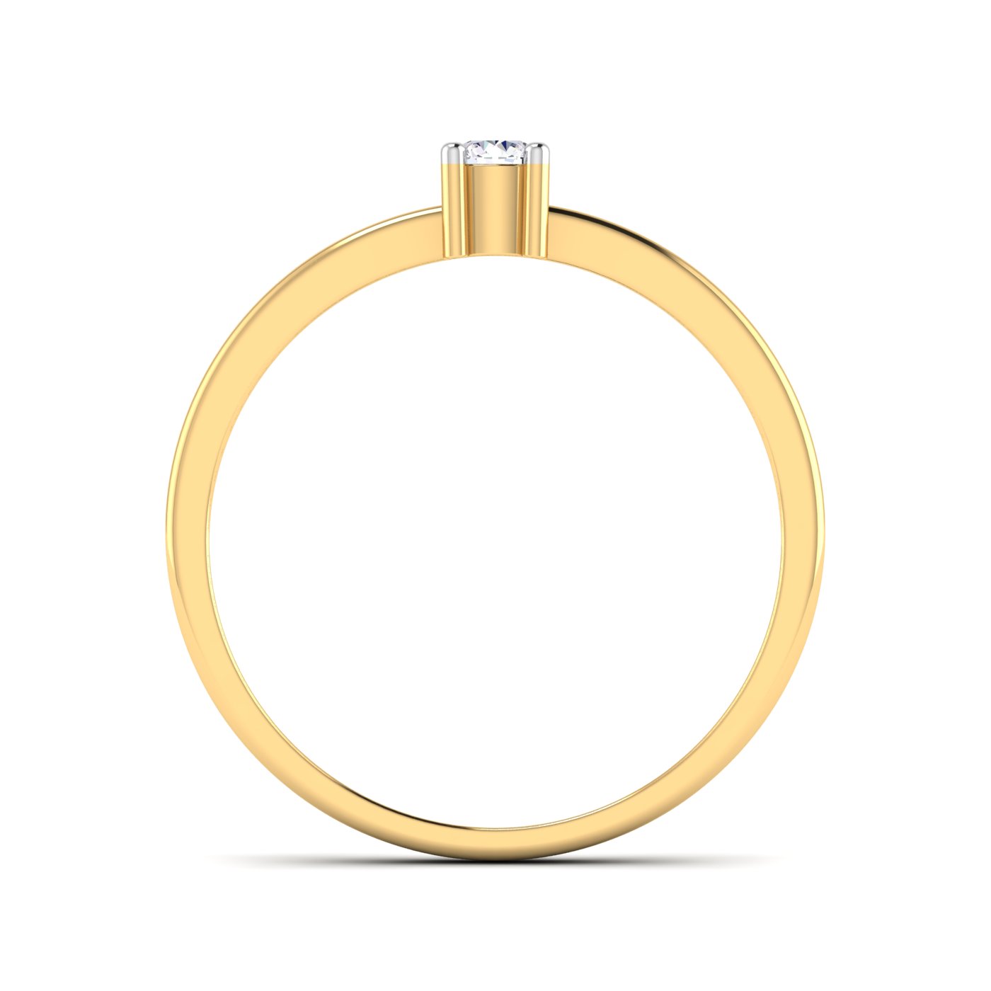 Classic Sparkle: Single Diamond Engagement Ring - Image 6