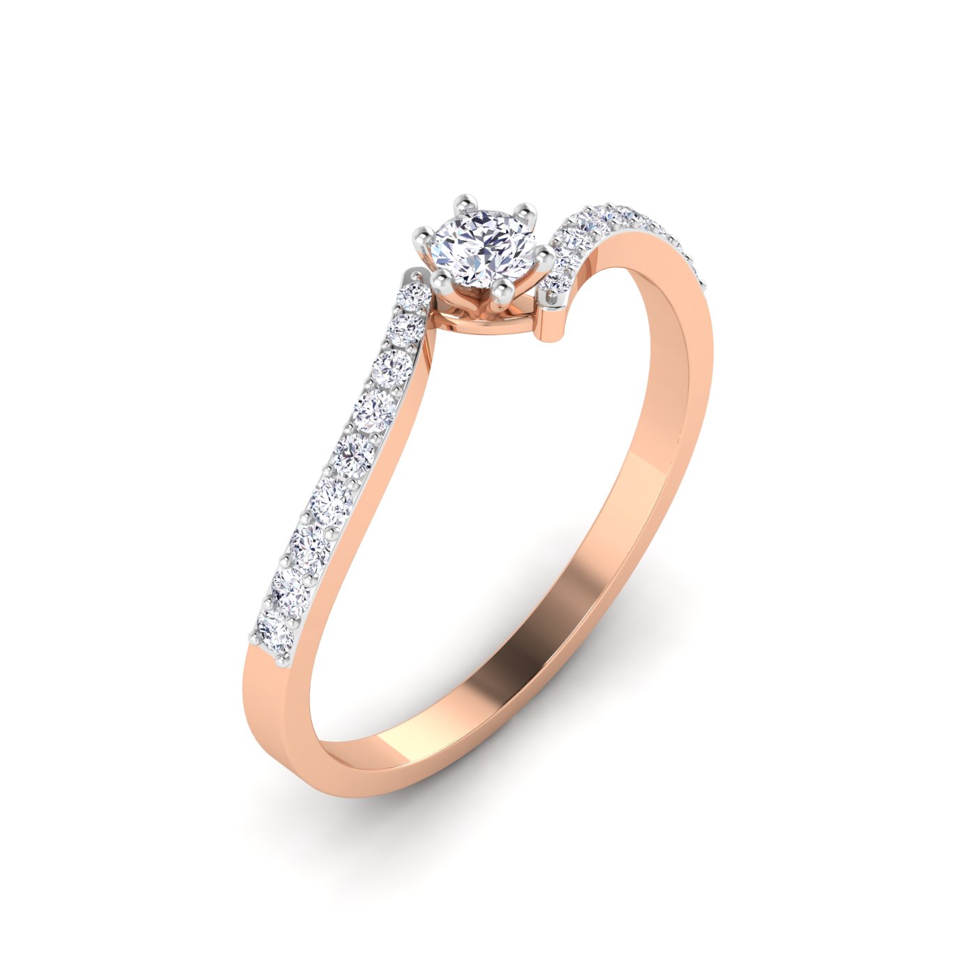 Flow of Light: Curvy Stone Ring - Image 3