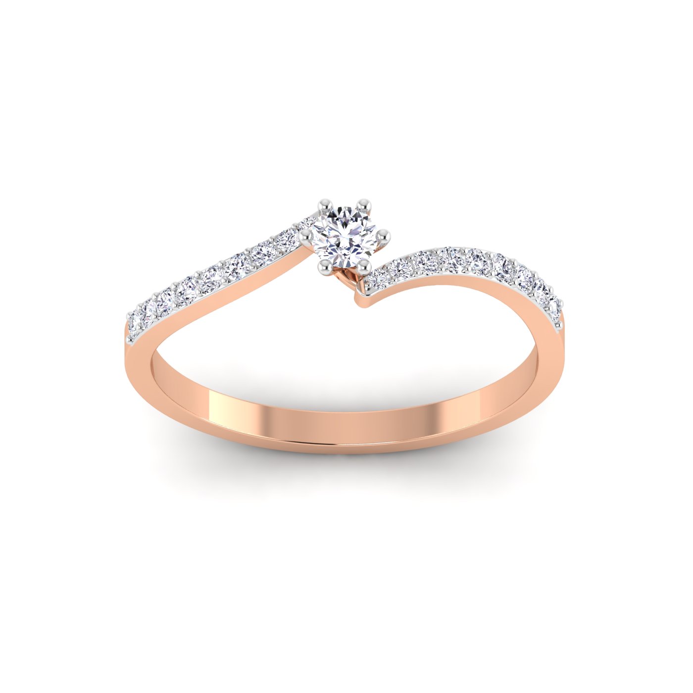 Flow of Light: Curvy Stone Ring - Image 5