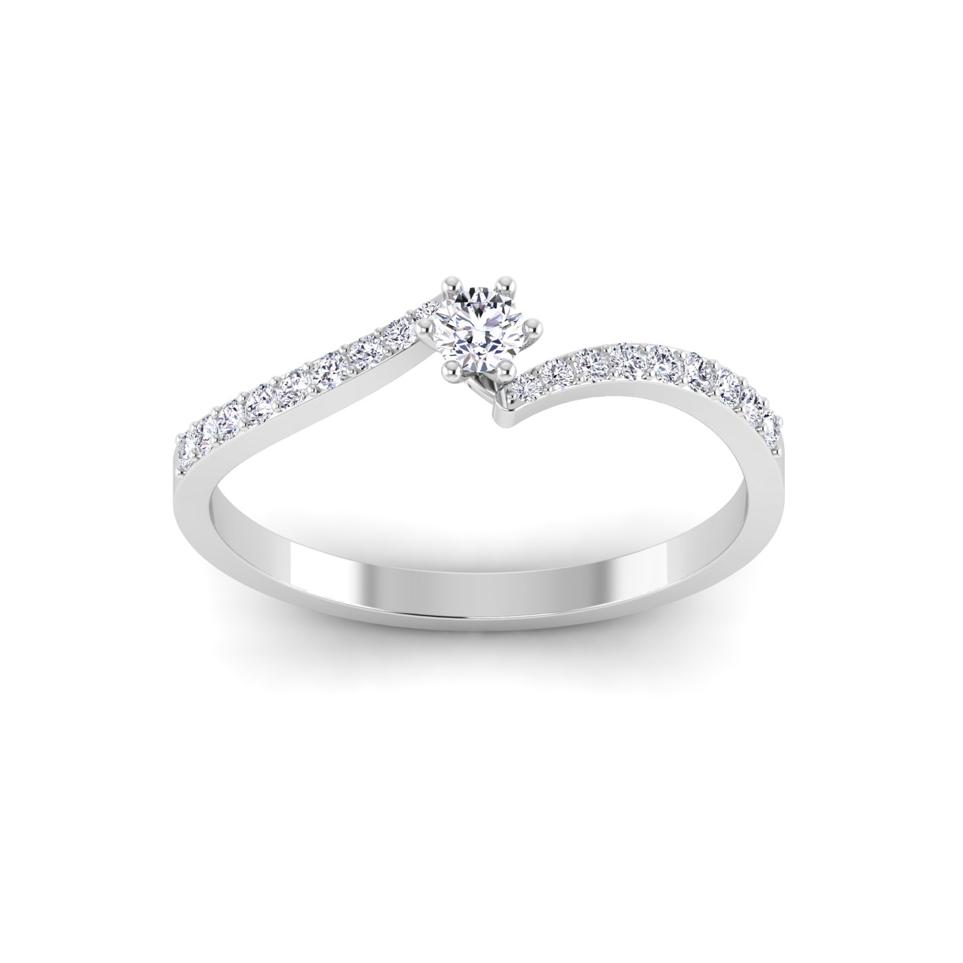 Flow of Light: Curvy Stone Ring - Image 4