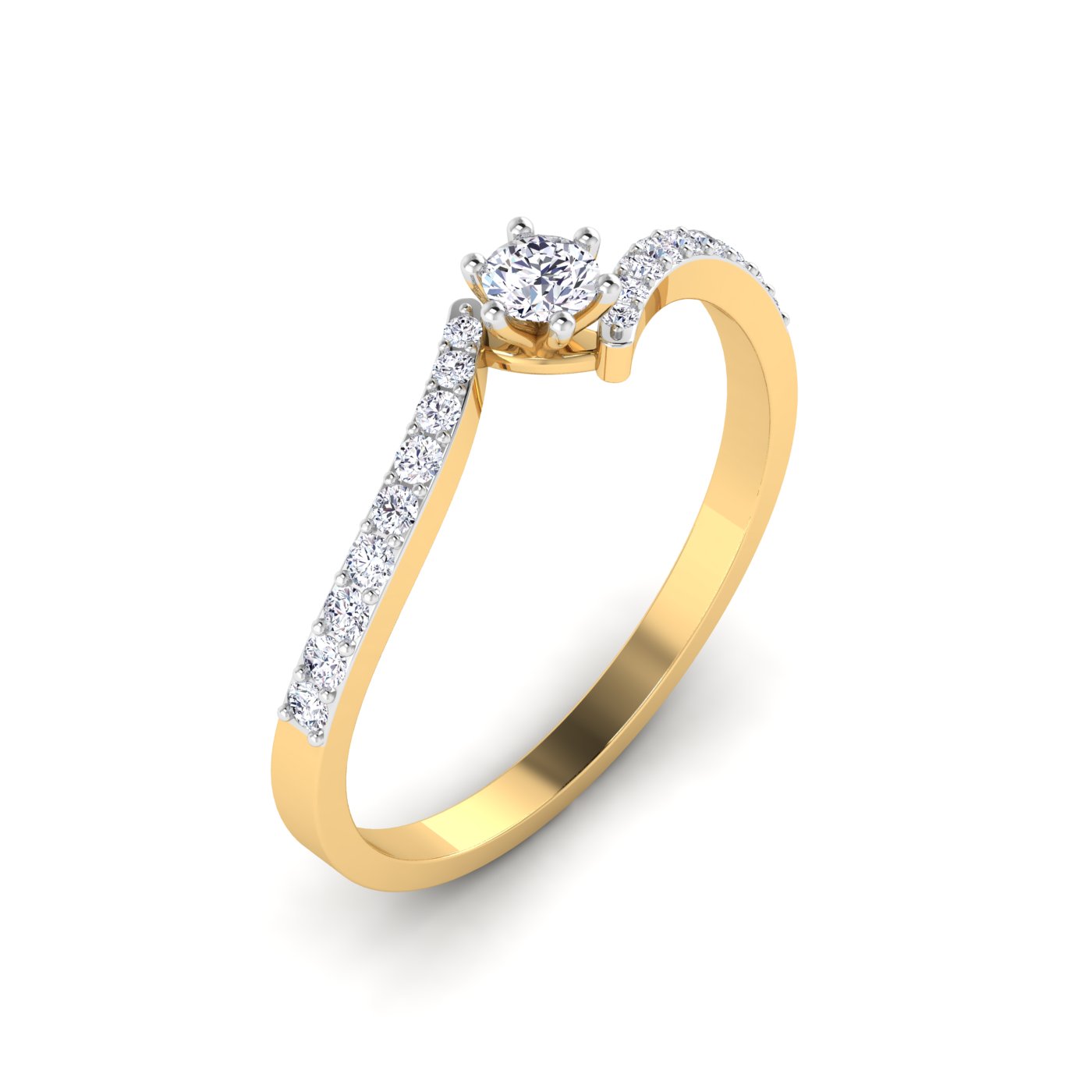 Flow of Light: Curvy Stone Ring - Image 2