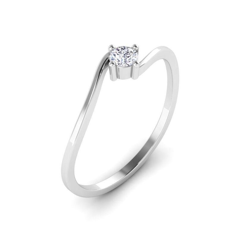 Crossover Glow: Solitaire Diamond Band