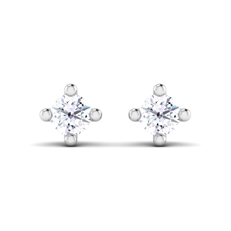 Refined Glow: Single Diamond Stud Earrings