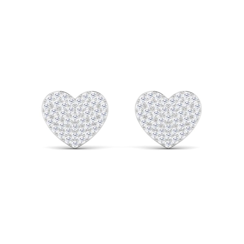 Sweet Embrace: Heart Cluster Diamond Earrings