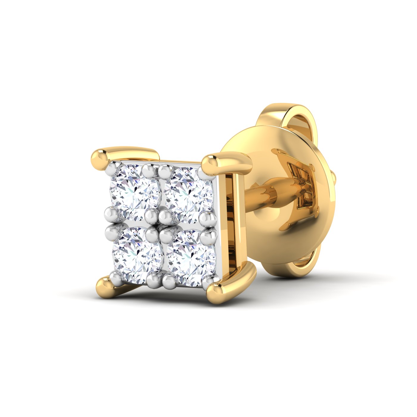 Modern Luxury: Princess Cut Diamond Studs - Image 6