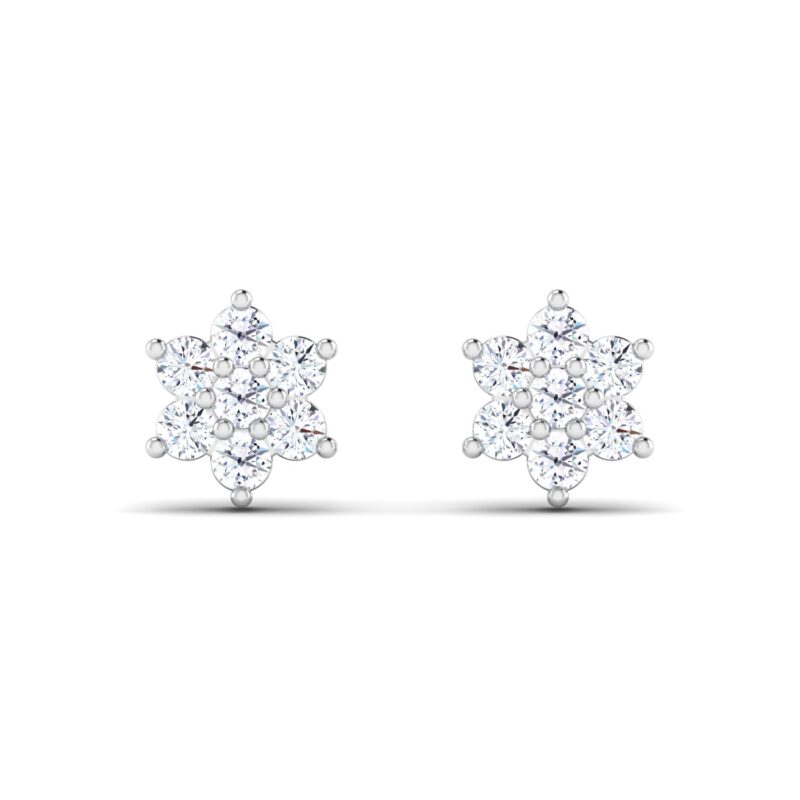 Crystal Snowflakes: Diamond Snowflake Earrings