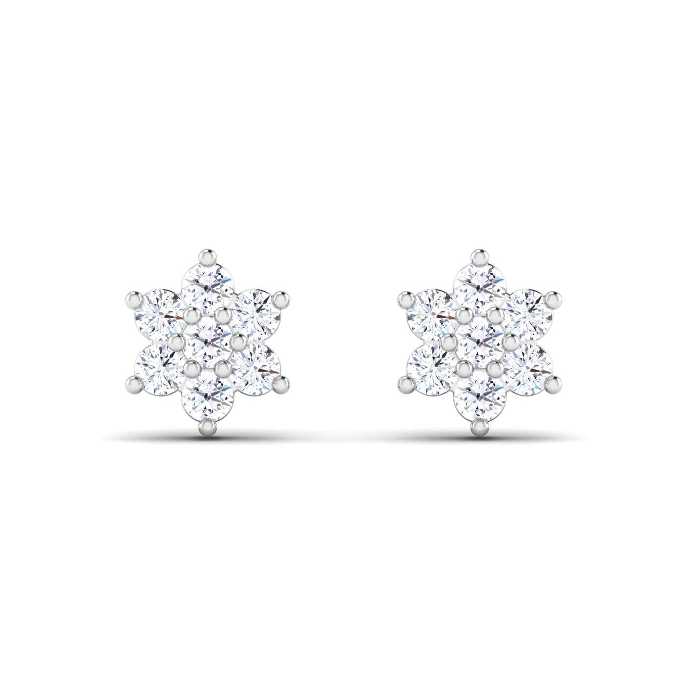 Crystal Snowflakes: Diamond Snowflake Earrings
