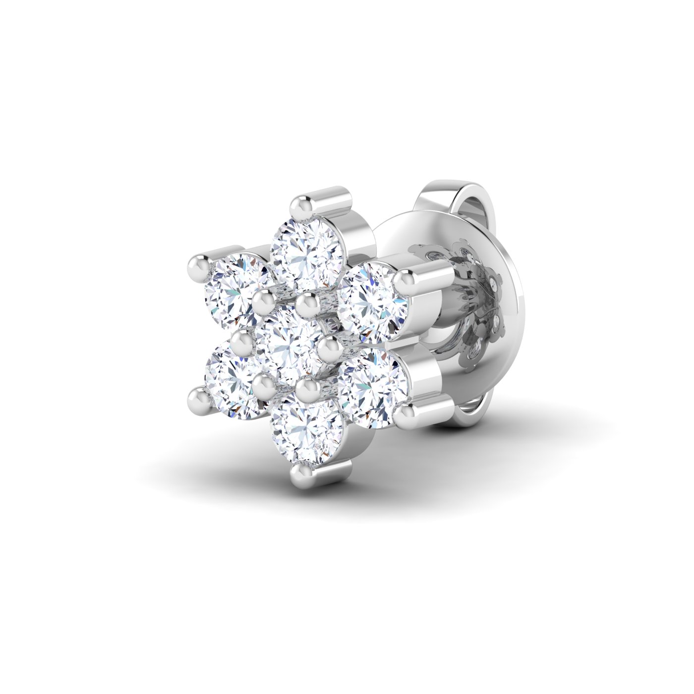 Crystal Snowflakes: Diamond Snowflake Earrings - Image 4