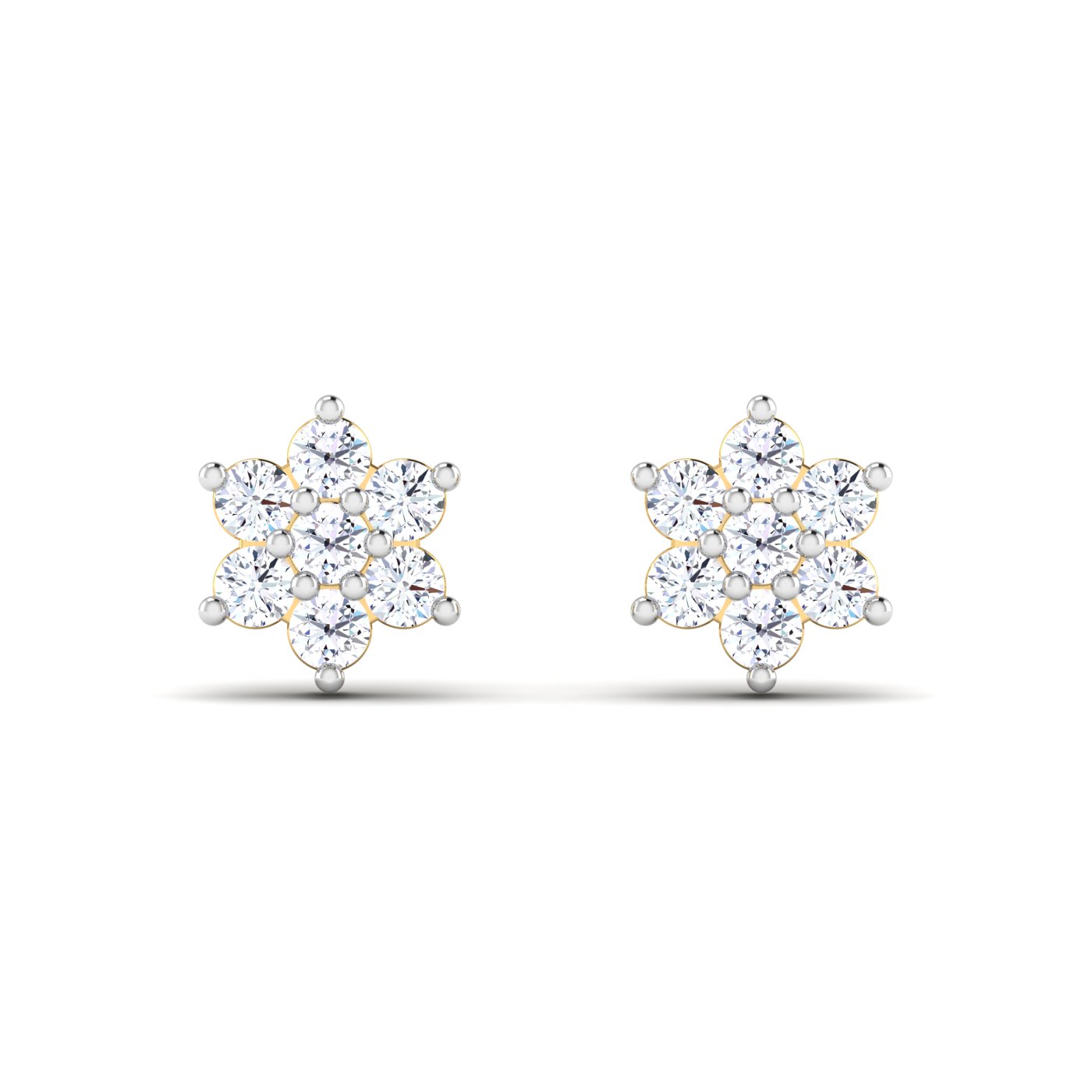 Crystal Snowflakes: Diamond Snowflake Earrings - Image 2