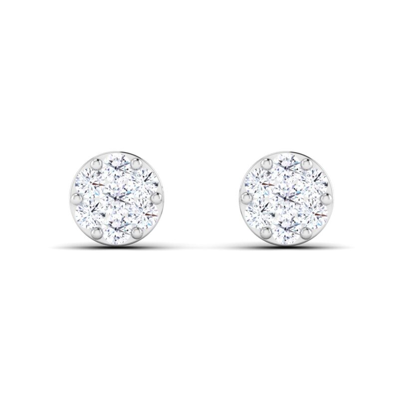 Contemporary Sparkle: Diamond Square Gemstone Studs