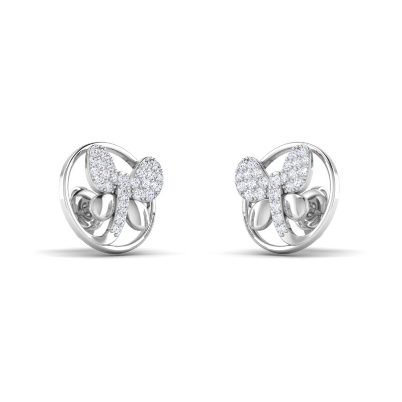 Timeless Grace: Butterfly Diamond Studs