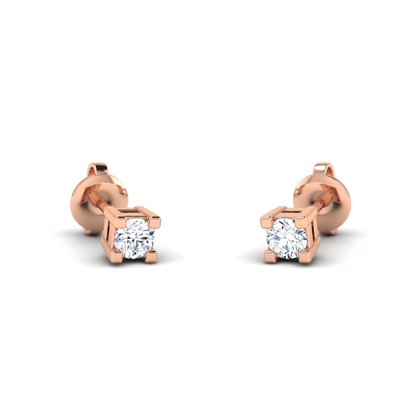 Square shaped diamond studs - Image 3