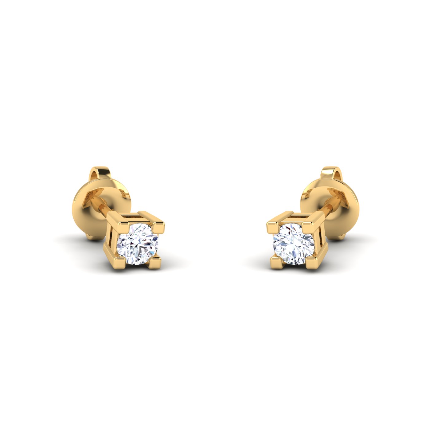 Square shaped diamond studs - Image 2