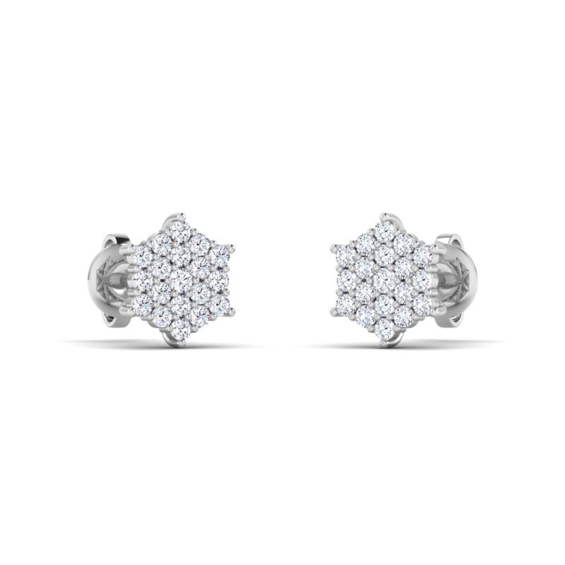 cluster diamond earring